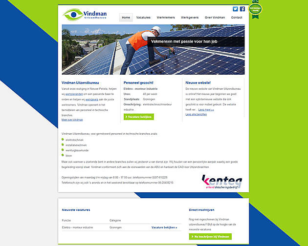 Vindman Uitzendbureau, Nieuwe Pekela - Hoogma Webdesign Beerta