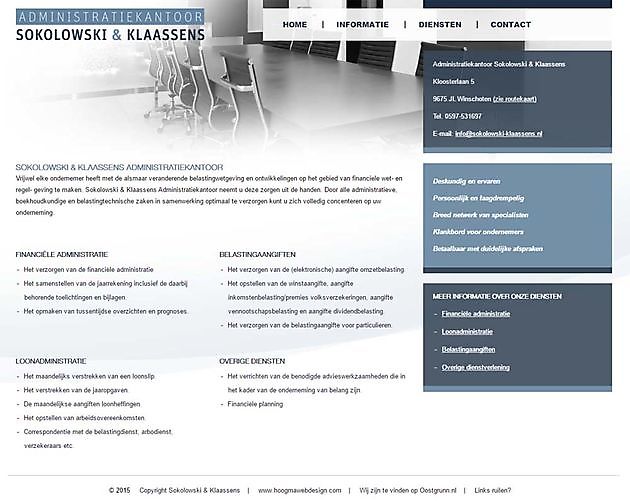 Sokolowski & Klaassens, Winschoten Hoogma Webdesign Beerta