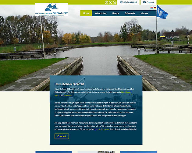 Havenbeheer Oldambt, Winschoten (Países Bajos) Hoogma Webdesign Beerta