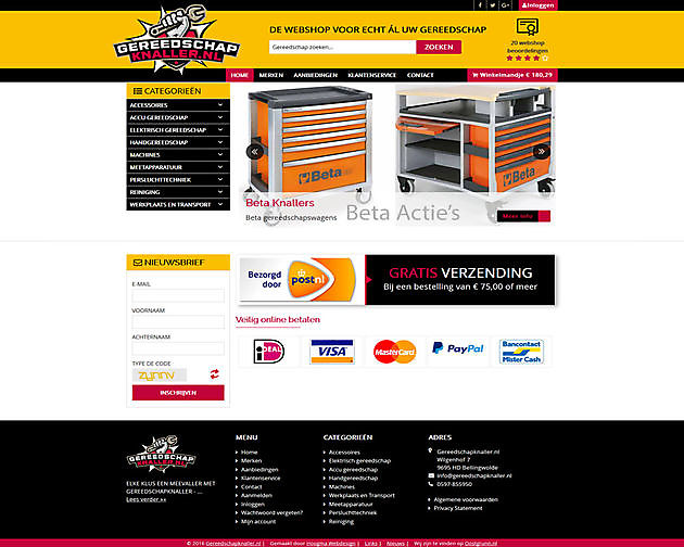 Gereedschapknaller.nl, Bellingwolde - Hoogma Webdesign Beerta