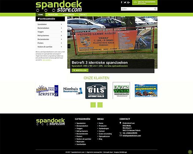 Spandoekstore.com, Nieuwe Pekela Hoogma Webdesign Beerta