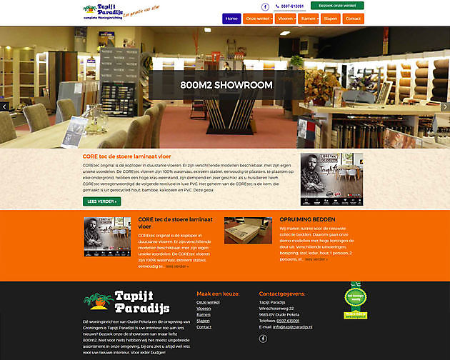 Carpet Paradise, Oude Pekela Hoogma Webdesign Beerta