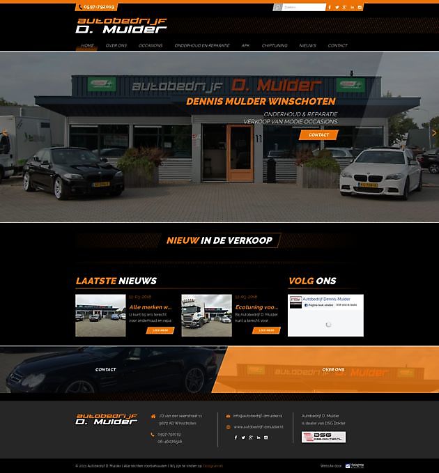 Car company D. Mulder, Winschoten Hoogma Webdesign Beerta