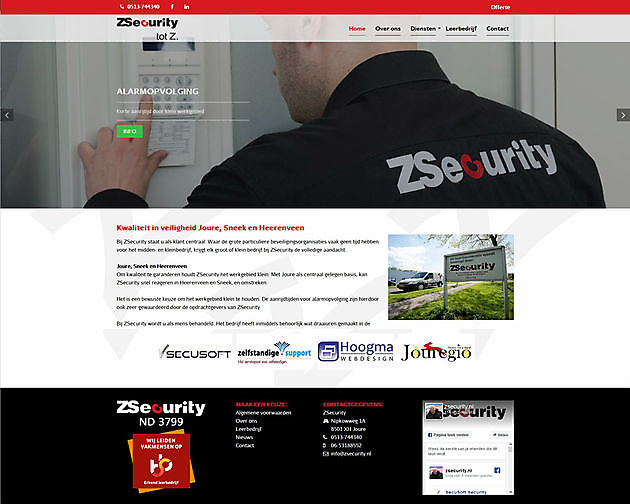 Beveiligingsbedrijf ZSecurity, Joure - Hoogma Webdesign Beerta
