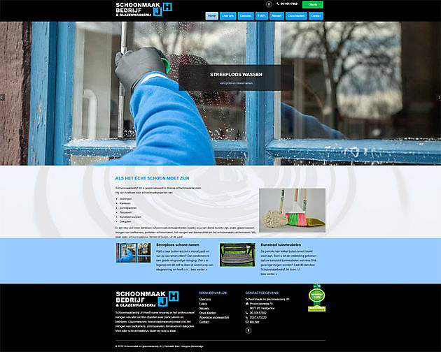 Cleaning company and window washing JH, Heiligerlee - Hoogma Webdesign Beerta