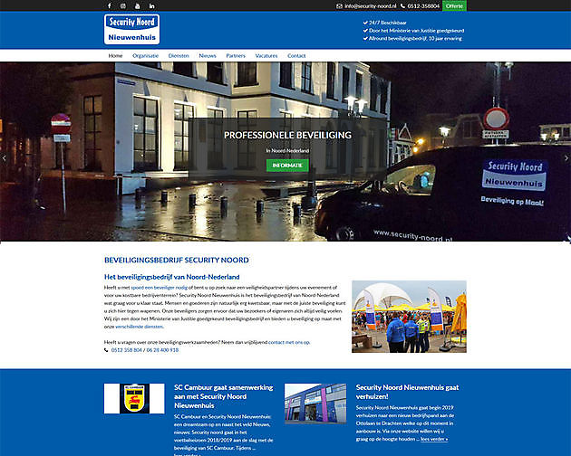 Seguridad Noord Nieuwenhuis, Drachten Hoogma Webdesign Beerta