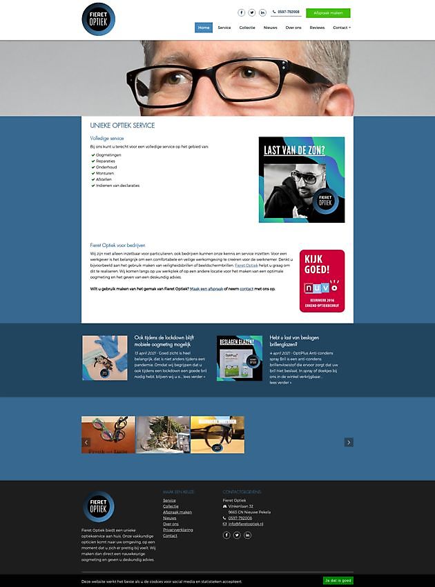 Fieret Optiek, Nieuwe Pekela - Hoogma Webdesign Beerta