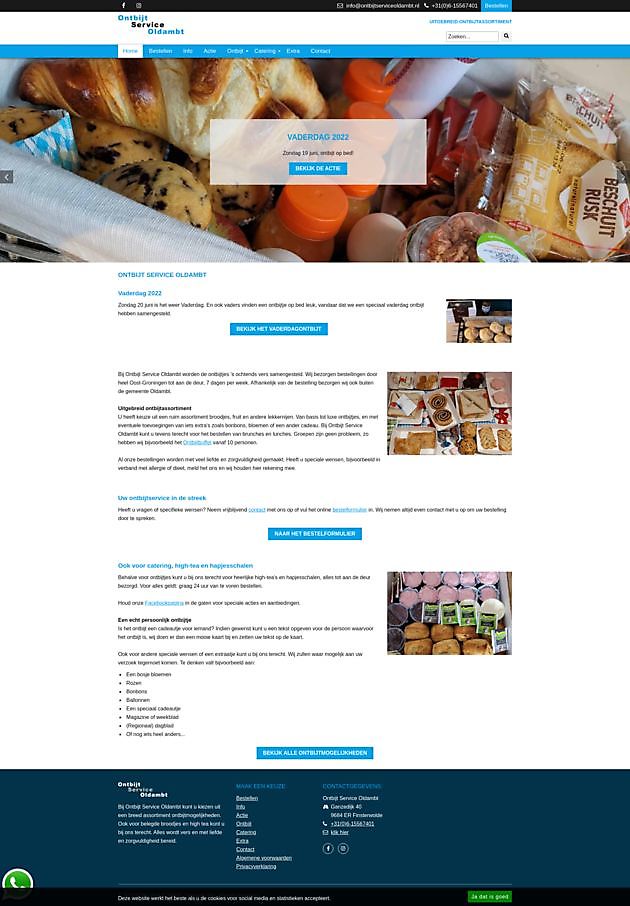Servicio de desayuno Oldambt, Finsterwolde Hoogma Webdesign Beerta