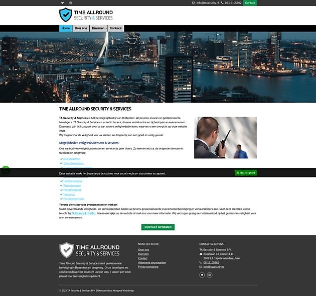 2 sitios web para la empresa de seguridad Time Allround Hoogma Webdesign Beerta