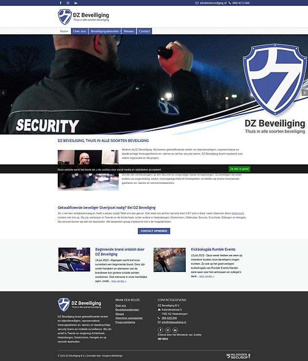 DZ Security, Haaksbergen Hoogma Webdesign Beerta