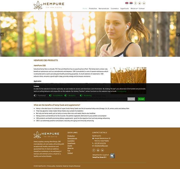 HemPure, Oude Pekela - Hoogma Webdesign Beerta