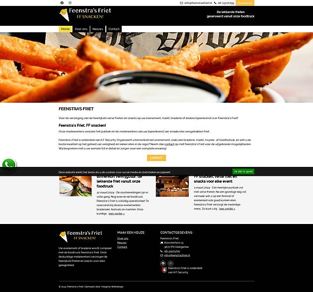 Papas fritas de Feenstra, Heiligerlee Hoogma Webdesign Beerta