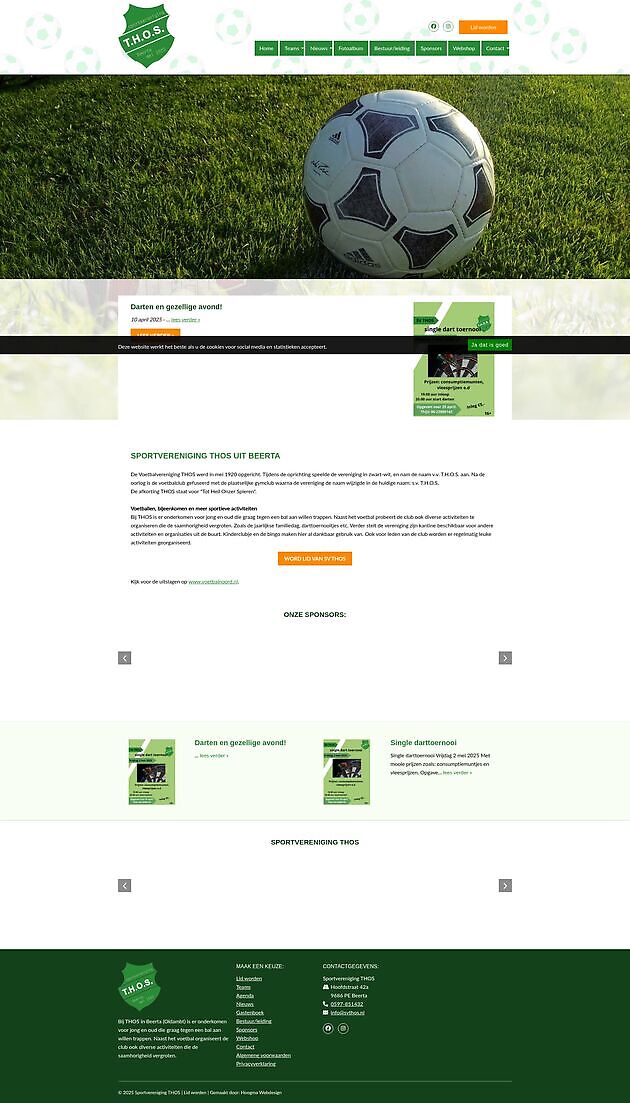 Sportvereniging THOS, Beerta Hoogma Webdesign Beerta
