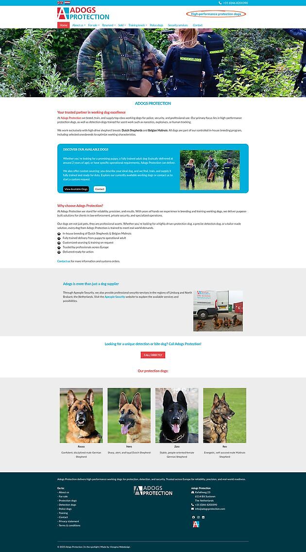 Adogs Protection Hoogma Webdesign Beerta