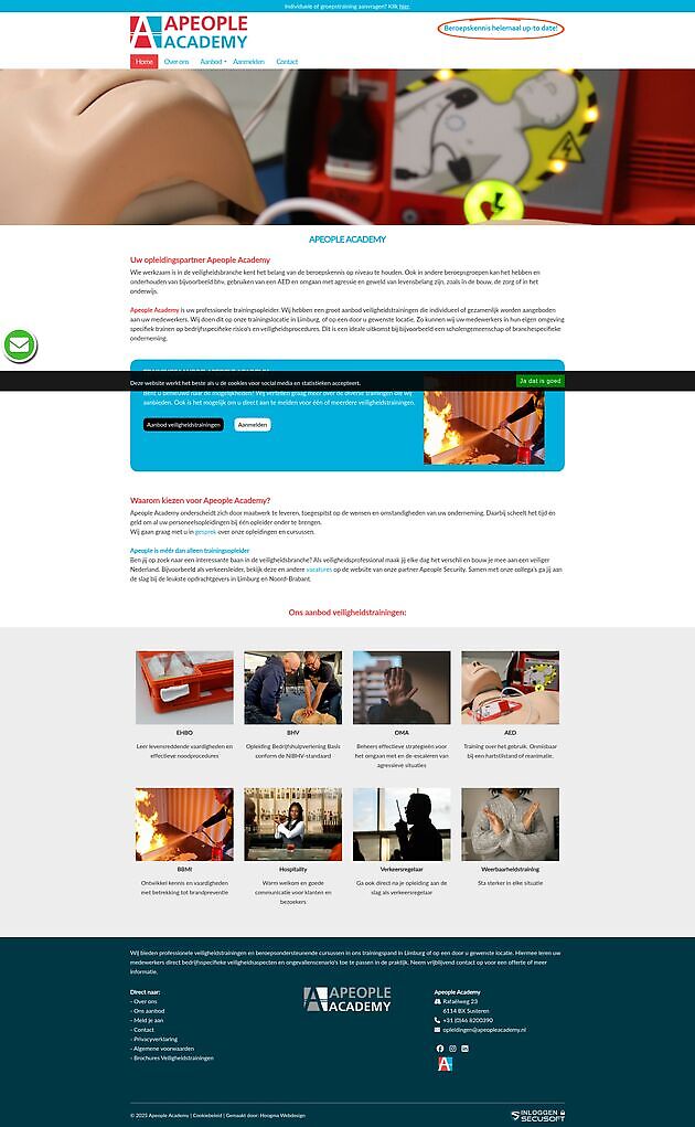 Drie websites voor Apeople, Susteren Hoogma Webdesign Beerta