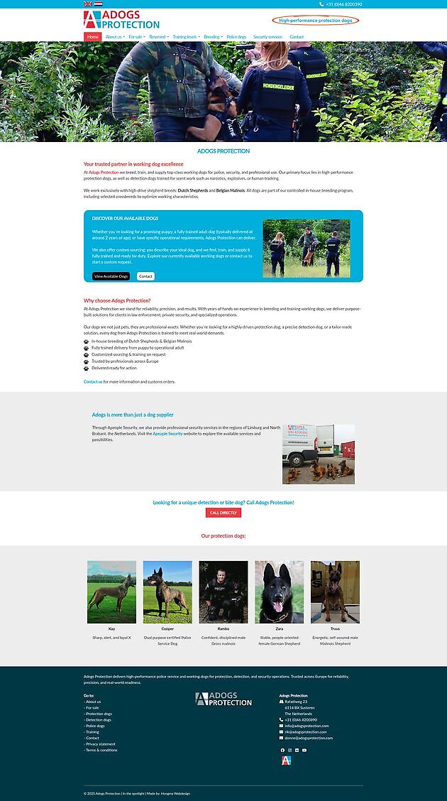 Adogs Protection Hoogma Webdesign Beerta