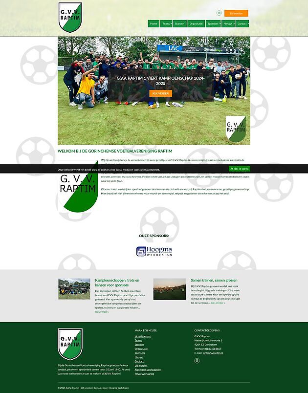 G.V.V. Raptim, Gorinchem Hoogma Webdesign Beerta