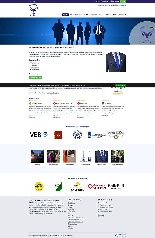 Prosecure, Gorinchem Hoogma Webdesign Beerta