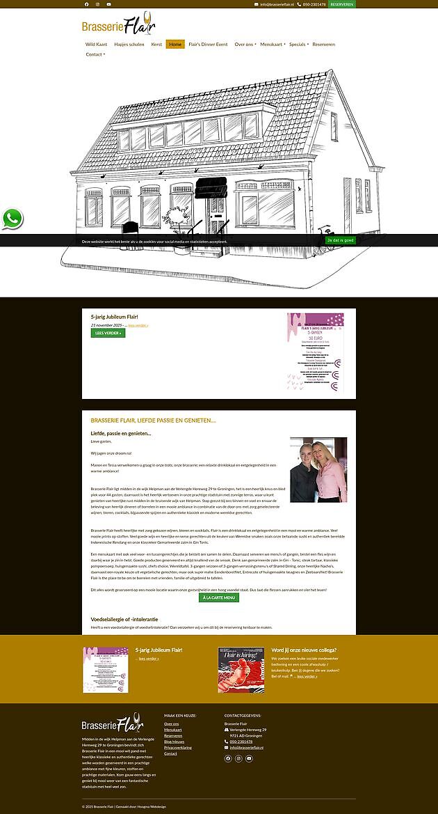 Brasserie Flair, Gasselte - Hoogma Webdesign Beerta