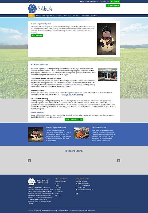 Stichting Armslag, Stadskanaal - Hoogma Webdesign Beerta