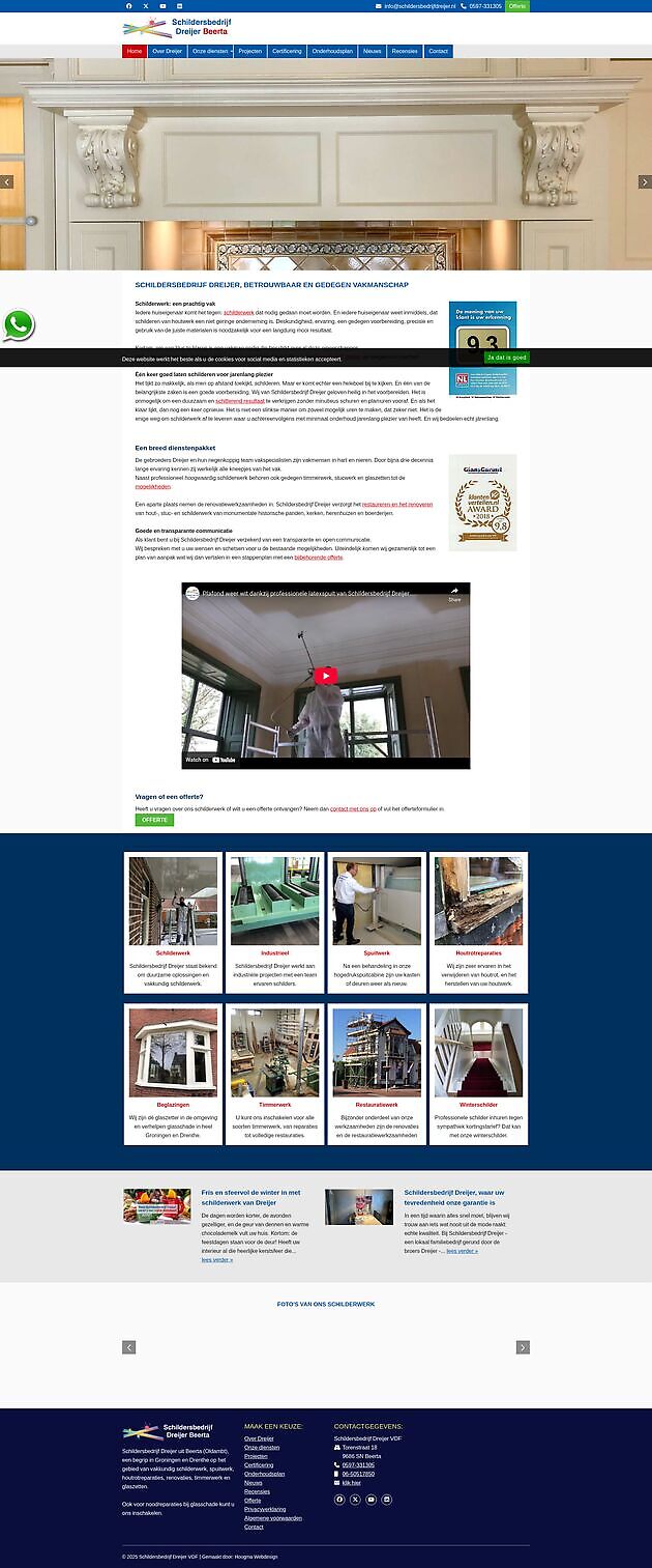 Schildersbedrijf Dreijer, Beerta Hoogma Webdesign Beerta