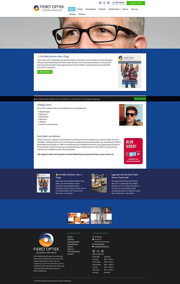 Óptica Fieret, Nueva Pekela Hoogma Webdesign Beerta