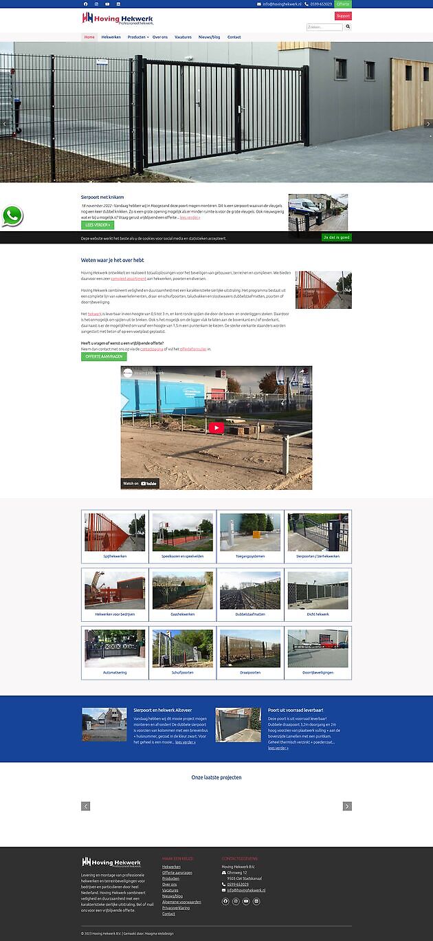 Hoving Fencing, Stadskanaal (Países Bajos) Hoogma Webdesign Beerta