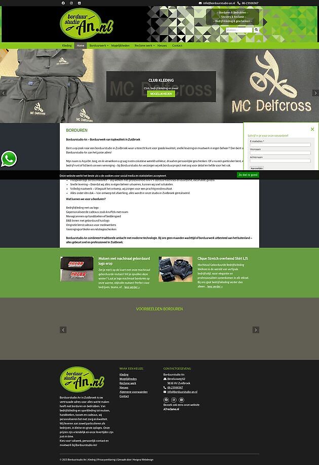 Estudio de bordado An, Zuidbroek Hoogma Webdesign Beerta