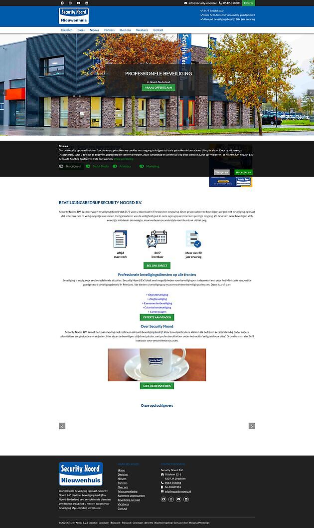 Security Noord Nieuwenhuis, Drachten Hoogma Webdesign Beerta