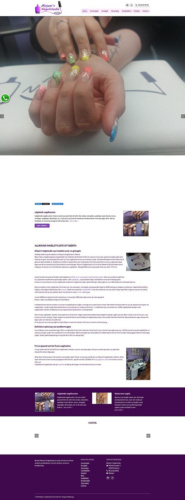Mirjam's Nagelstudio, Beerta - Hoogma Webdesign Beerta