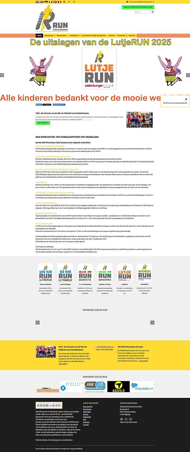 RUN, Winschoten Hoogma Webdesign Beerta