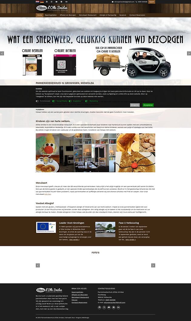 Pannenkoekenhuis d`Olle Smidse, Midwolda - Hoogma Webdesign Beerta