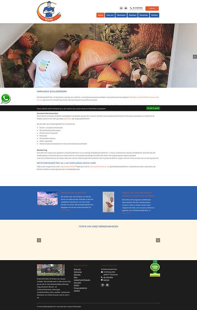 Schildersbedrijf Klein, Westerlee Hoogma Webdesign Beerta