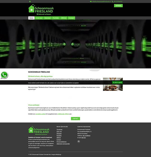 Schoonmaak Friesland Hoogma Webdesign Beerta