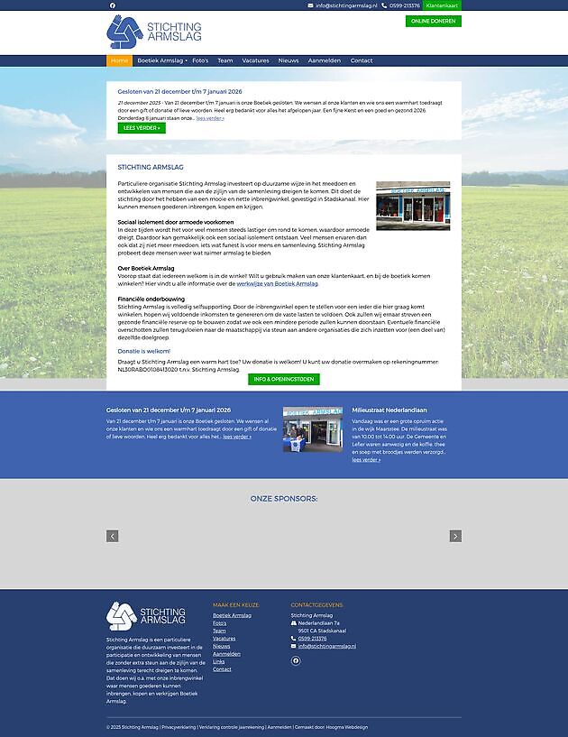 Stichting Armslag, Stadskanaal - Hoogma Webdesign Beerta