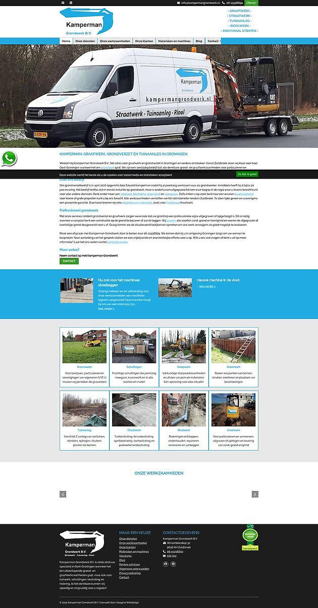 Kamperman Grondwerk, Zuidbroek Hoogma Webdesign Beerta