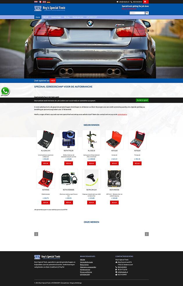 Roy's Special Tools, Dedemsvaart Hoogma Webdesign Beerta
