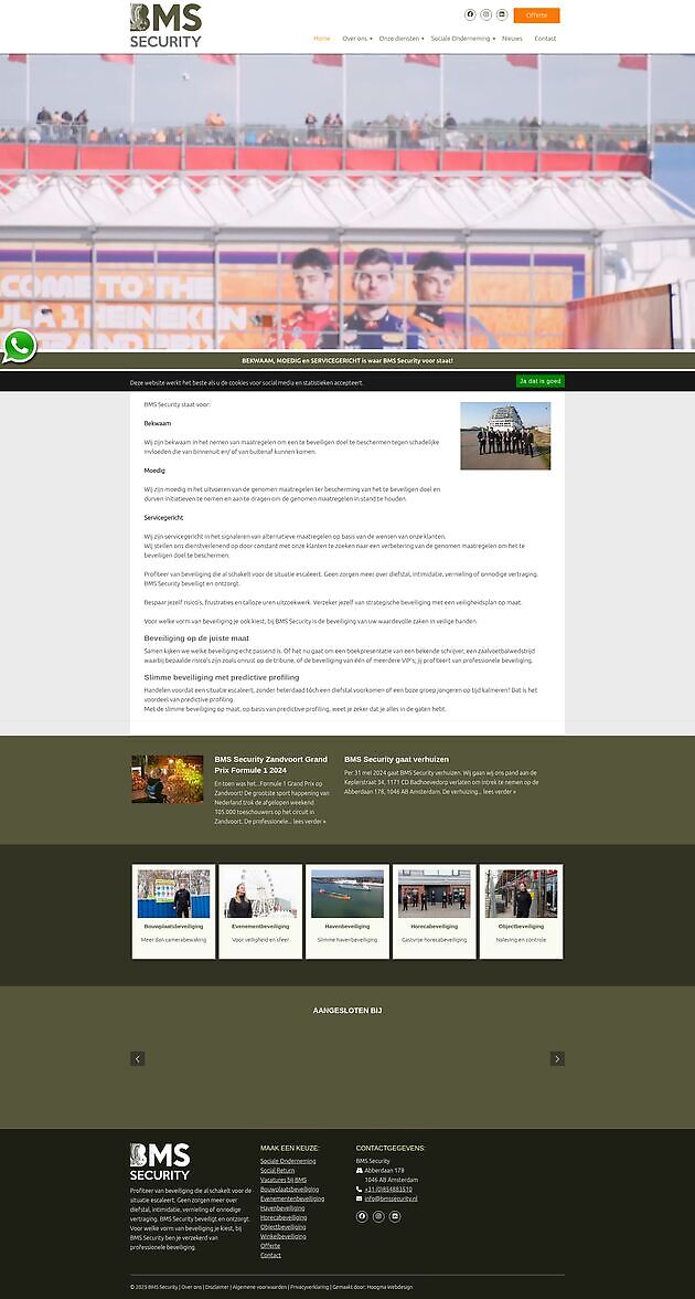 BMS Security, Badhoevedorp - Hoogma Webdesign Beerta