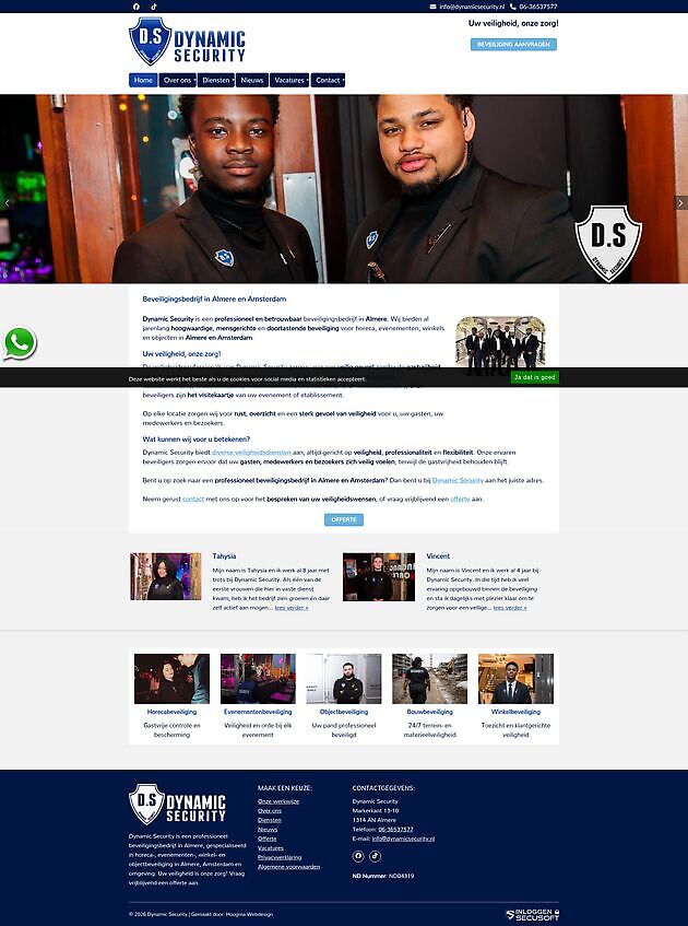 Dynamic Security, Almere Hoogma Webdesign Beerta